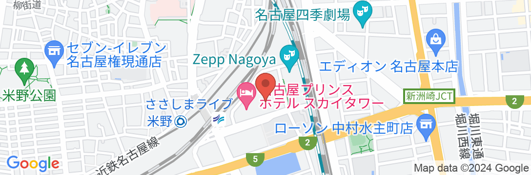名古屋プリンスホテル スカイタワーの地図