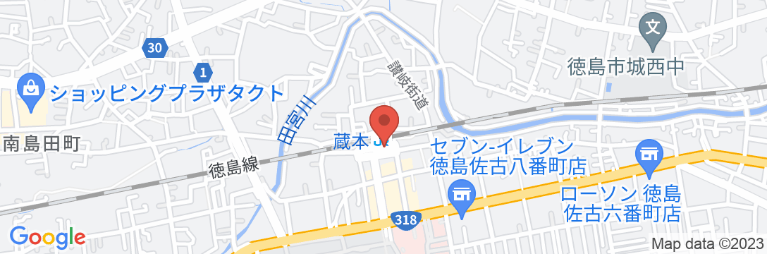 セルフイン徳島蔵本駅前の地図