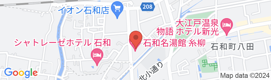 石和名湯館 糸柳の地図
