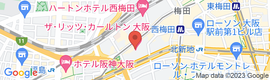 ザ・リッツ・カールトン大阪の地図