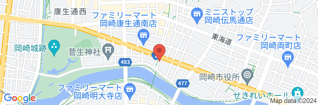 岡崎第一ホテル イースト館の地図