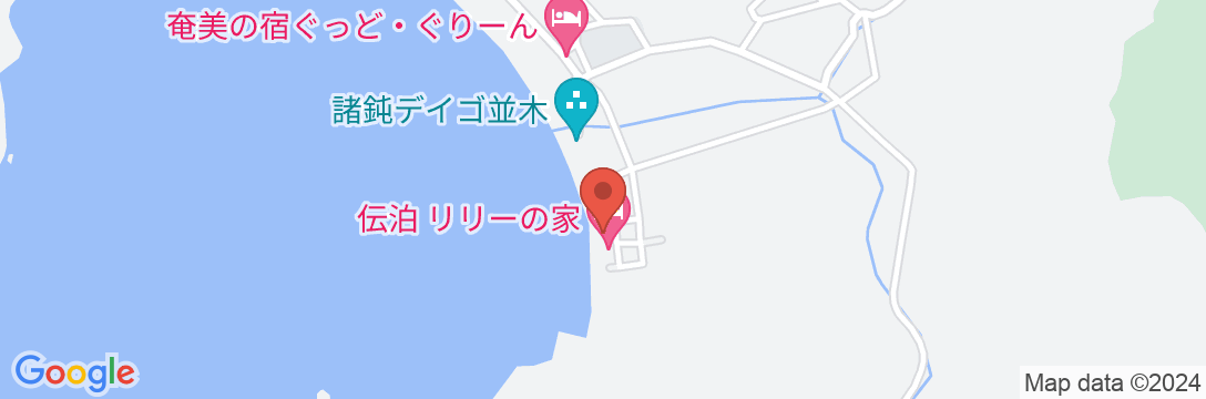 伝泊 リリーの家<加計呂麻島>の地図
