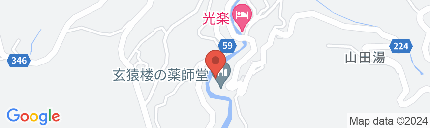 山田温泉 玄猿楼の地図