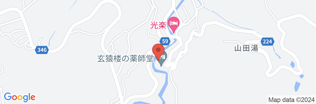 山田温泉 玄猿楼の地図