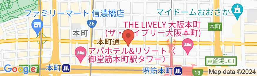 ホテルマイステイズ御堂筋本町の地図
