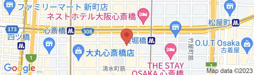 クインテッサホテル大阪心斎橋 Comic&Booksの地図