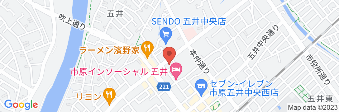 五井パークホテルの地図