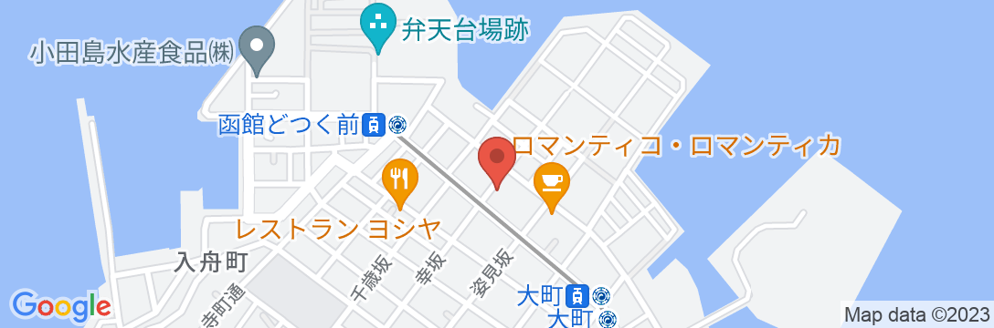 函館クラシックホテルズの地図