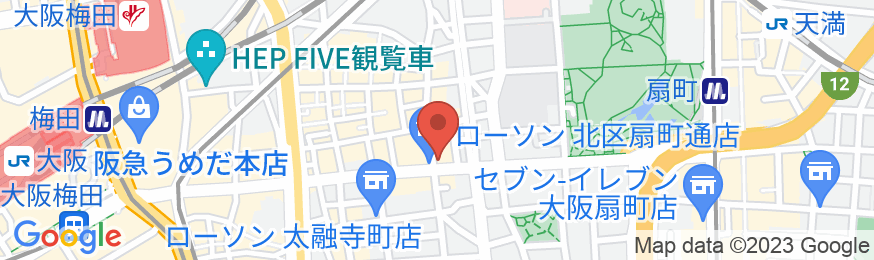 ホテルウィングインターナショナルセレクト大阪梅田の地図
