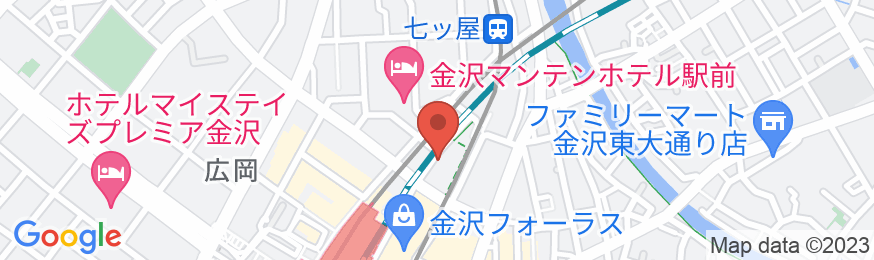 ホテルウィングインターナショナルプレミアム金沢駅前の地図