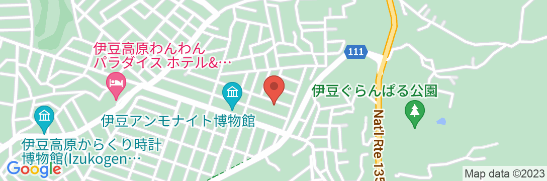 伊豆高原 山之辺の宿 桜舞の地図