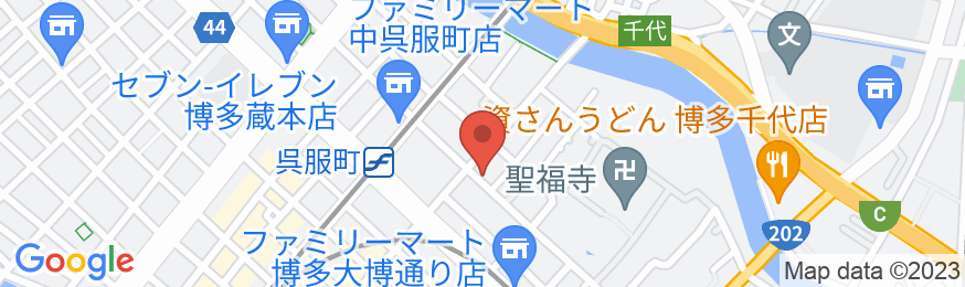 Fukuoka Guesthouse HIVEの地図