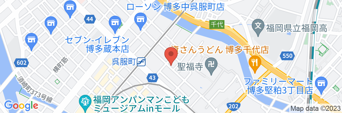 Fukuoka Guesthouse HIVEの地図