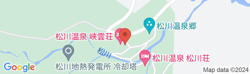 松川温泉 峡雲荘の地図