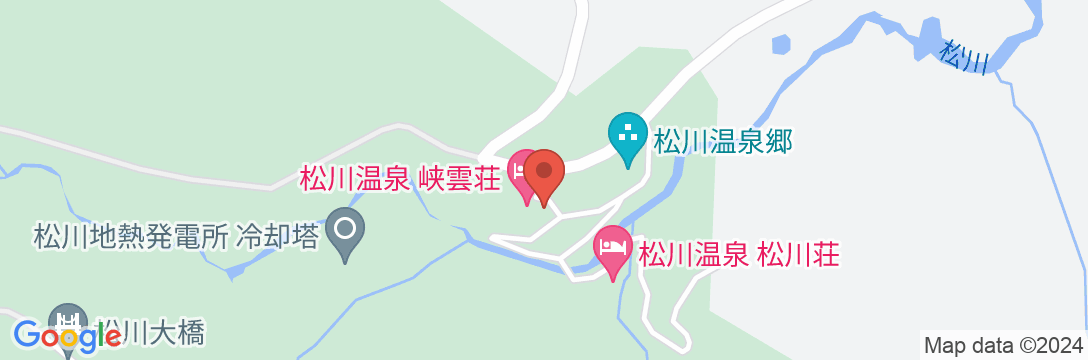 松川温泉 峡雲荘の地図