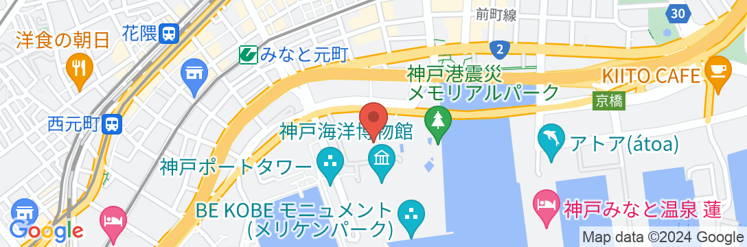 ホテルオークラ神戸の地図