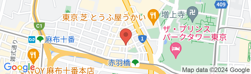 GUEST HOUSE TOKYO AZABUの地図