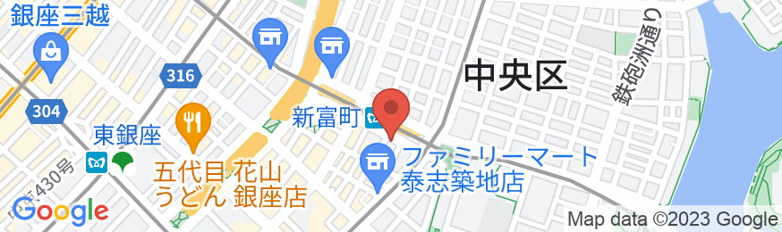 変なホテル東京 銀座の地図