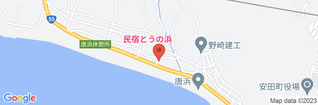 民宿とうの浜の地図