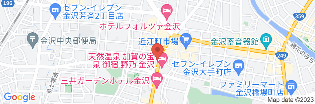 金沢カプセルホテル武蔵町の地図