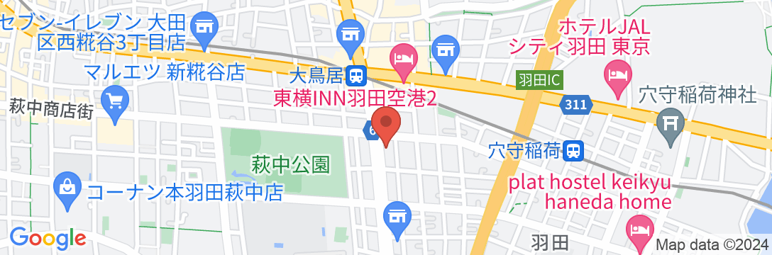 ビーグル東京ホステル&アパートメンツの地図