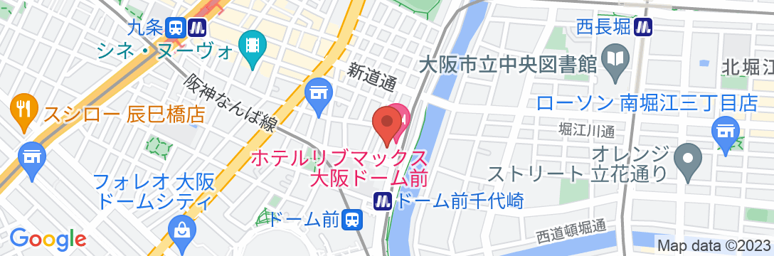 ホテルリブマックス大阪ドーム前の地図