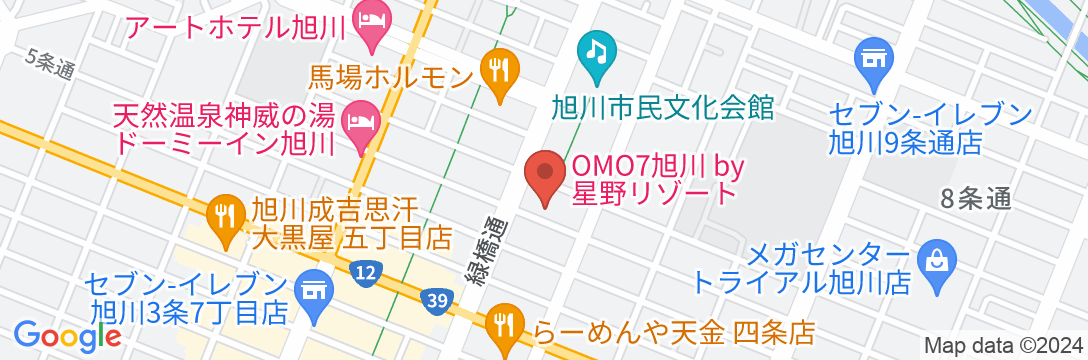 OMO7旭川 by 星野リゾートの地図