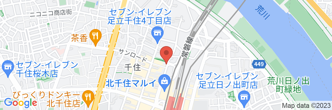 アーバイン東京・上野 北千住の地図