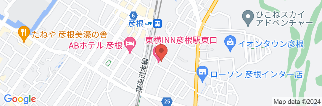 東横INN彦根駅東口の地図