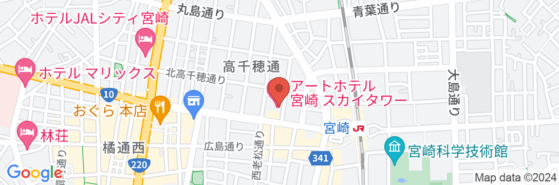 アートホテル宮崎 スカイタワーの地図