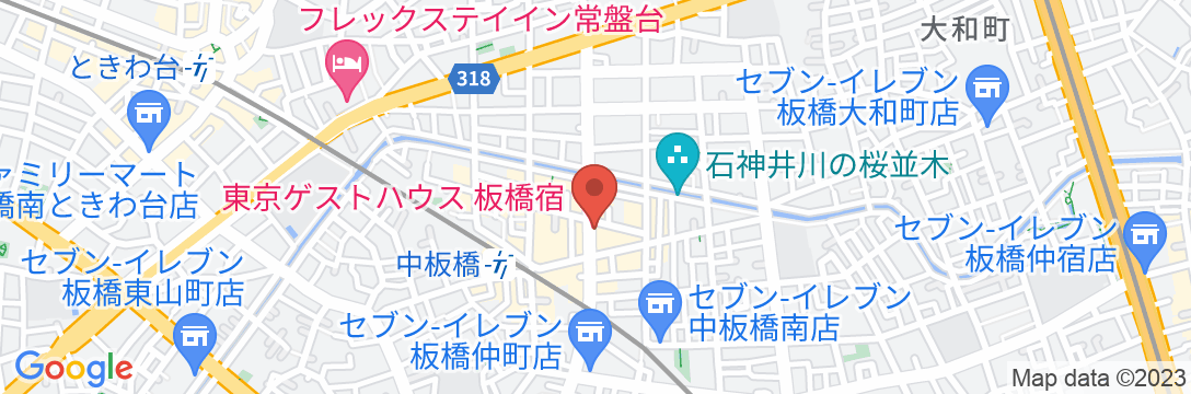 東京ゲストハウス板橋宿の地図