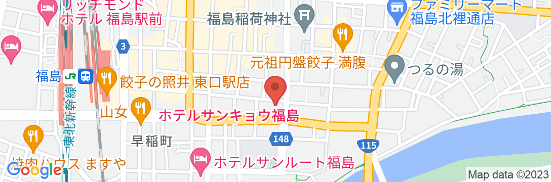 HOTEL SANKYO FUKUSHIMA ホテルサンキョウフクシマの地図