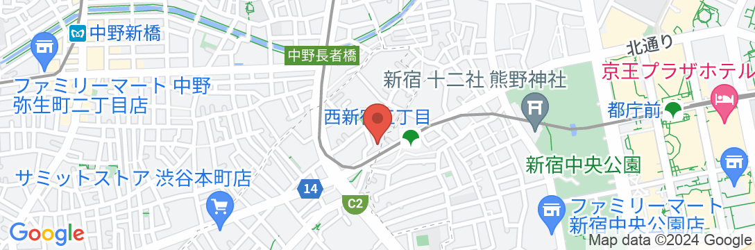 アパホテル&リゾート〈西新宿五丁目駅タワー〉の地図