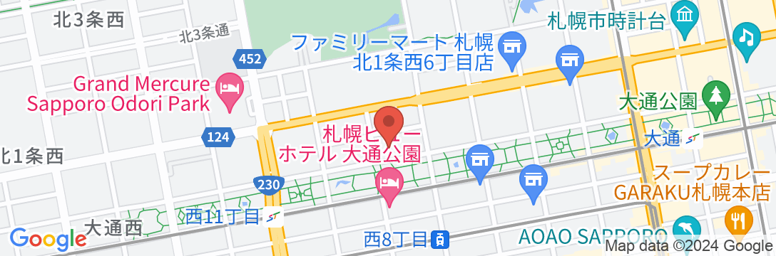 ベストウェスタン札幌大通公園の地図