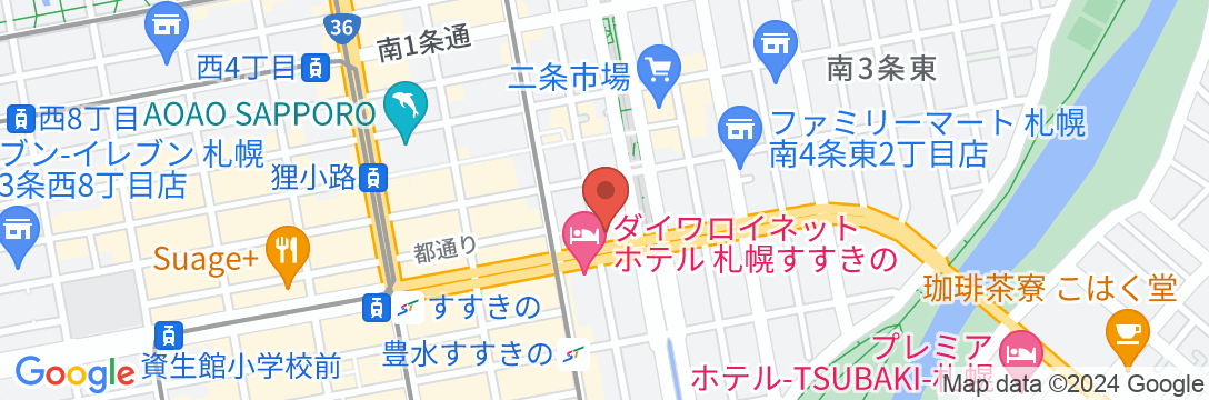 スマイルホテルプレミアム札幌すすきのの地図
