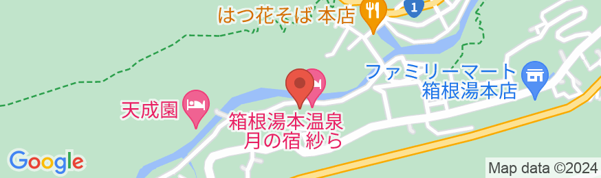 箱根湯本温泉 離れ山家荘の地図