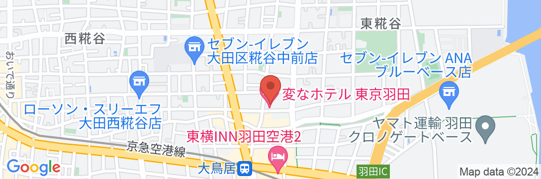 変なホテル東京 羽田の地図