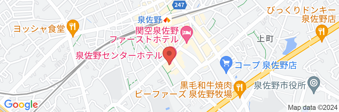 泉佐野センターホテルの地図