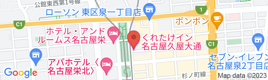 くれたけイン名古屋久屋大通の地図