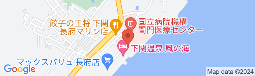 下関温泉 風の海の地図