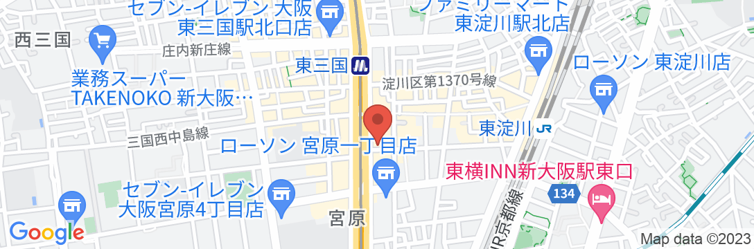 東横INN新大阪東三国駅前の地図