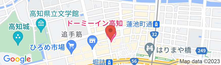 天然温泉 紺碧の湯 ドーミーイン高知(ドーミーイン・御宿野乃 ホテルズグループ)の地図