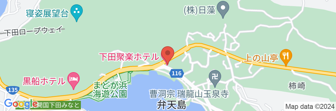下田聚楽ホテルの地図