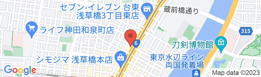 ホテルルートインGrand東京浅草橋の地図