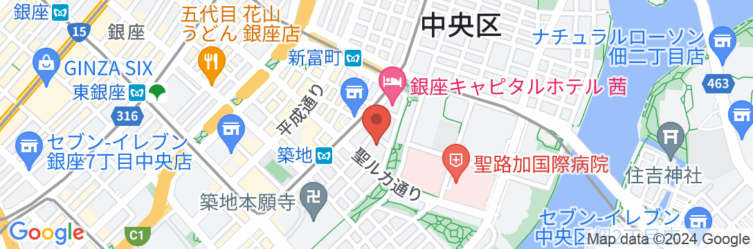 ホテル京阪 築地銀座 グランデの地図