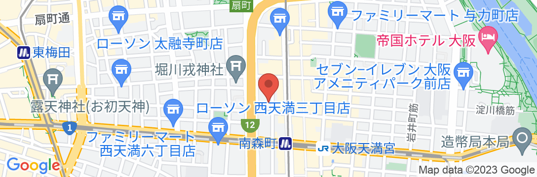 アパホテル〈東梅田 南森町駅前〉(全室禁煙)の地図