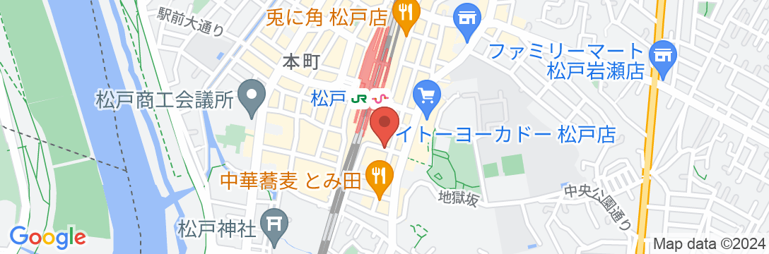 東横INN松戸駅東口の地図