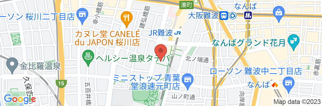 キャビン&カプセルホテル J-SHIP大阪難波の地図