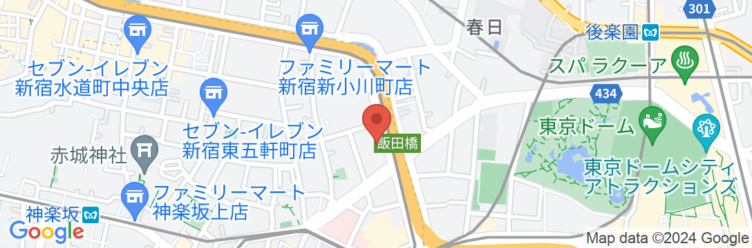 ヴィアイン飯田橋後楽園(JR西日本グループ)の地図