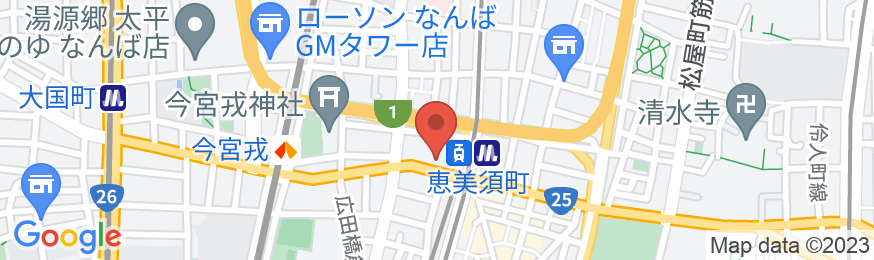 深層水温泉 大阪逸の彩ホテル日本橋(オオサカヒノデホテルニホンバシ)の地図